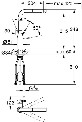 Bateria GROHE Essence 30270DL0 Miedziane złoto