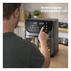 Air Fryer Frytkownica beztłuszczowa EXTRALINK EX.97676  8l z 10 automatycznymi programami i okienkiem do obserwacji postępów gotowania