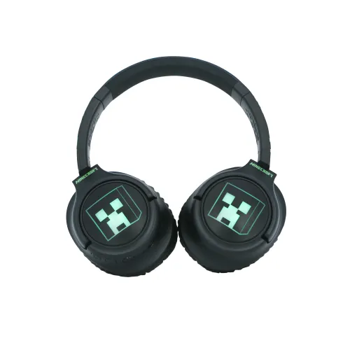 Słuchawki bezprzewodowe z mikrofonem OTL Technologies Minecraft Wireless LED Nauszne Zielony