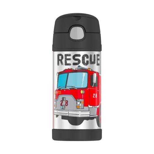 FUNtainer termos dziecięcy ze słomką 355 ml Thermos - firetruck