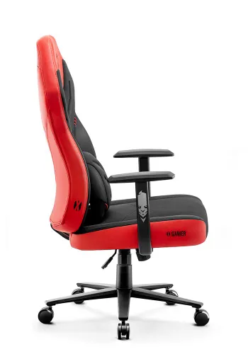 Fotel Diablo Chairs X-Gamer 2.0 Normal Size Gamingowy do 150kg Skóra ECO Tkanina Deep red