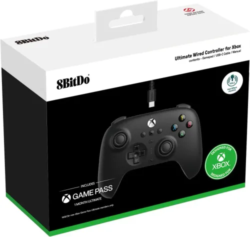 Pad 8BitDo Ultimate Wired Hall Effect do PC, Xbox Series X/S, Xbox One Przewodowy Czarny