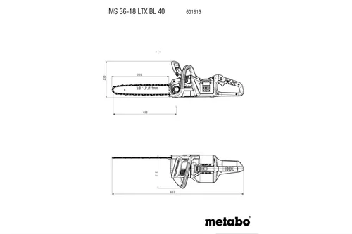 Цепная пила Metabo MS 36-18 LTX BL 40