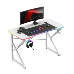 Biurko gamingowe HUZARO Hero 1.7 RGB Biały