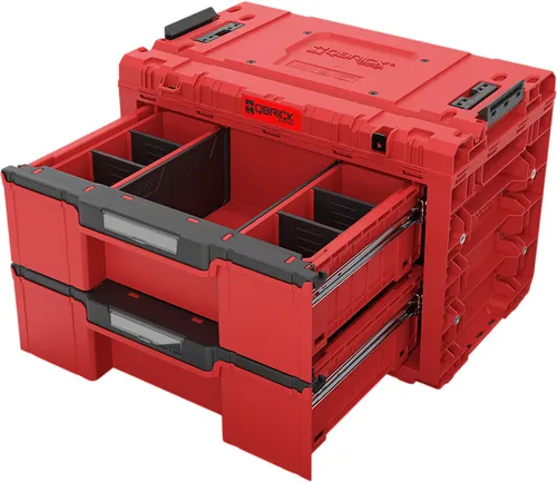 Skrzynka narzędziowa QBRICK System Prime Drawer 2 Toolbox Expert Red Ultra HD Custom
