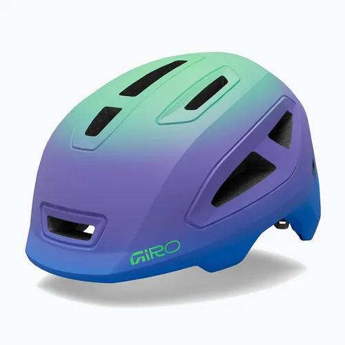 Kask rowerowy dziecięcy Giro Scamp II matte blue jewel/vivid green