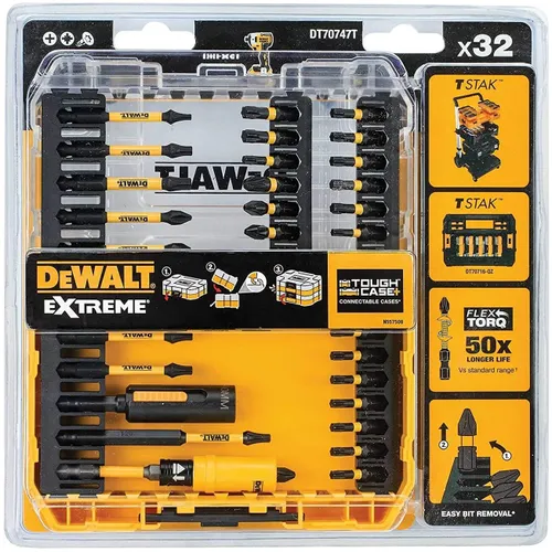 Набор ударных бит Flextorq DeWalt DT70747T из 32 предметов