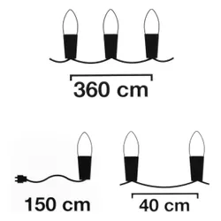 Girlanda dekoracyjna HOME & STYLING COLLECTION 5000607 10 LED Sieciowe 3.6 m Czarny