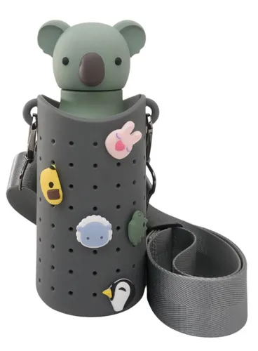 Etui z paskiem na butelkę Asobu Bestie Sling - smoke