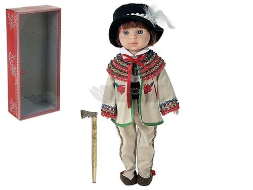 Lalka chłopiec w stroju góralskim ludowym 38cm