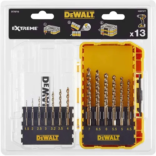 Wiertła do metalu 13szt. DeWalt Extreme 2