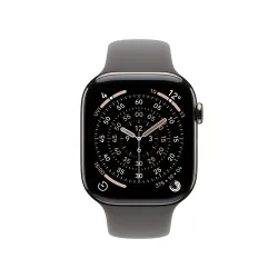 Apple Watch Series 11 GPS + Cellular 46mm Tytan Naturalny Pasek sportowy Górska szarość S/M
