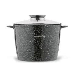 Garnek ceramiczny wysoki Konighoffer Kingstone 6,85 l okrągły z aromatyzerem i 2 nakładki