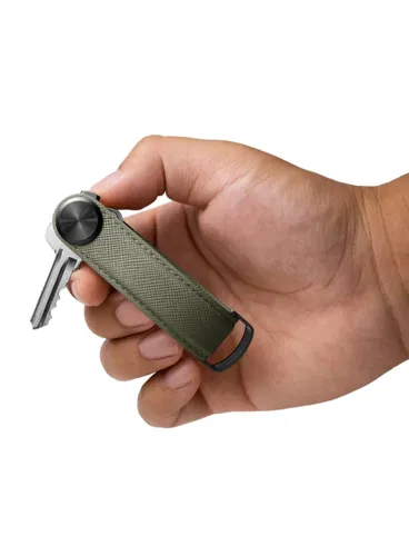 Skórzane etui organizer na klucze Orbitkey Key Organiser Pro Saffiano Leather - olive