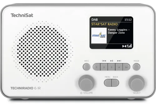 Radioodbiornik TechniSat TechniRadio 6 IR Radio FM DAB+ Internetowe Bluetooth Biało-szary