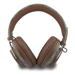 Słuchawki nauszne GUESS Triangle Logo Bluetooth ENC Brązowy