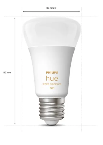 Żarówka LED Philips Hue White Ambiance E27 800lm 3szt.