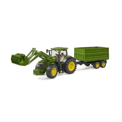 BRUDER Traktor John Deere 7R 350 z ładowaczem i przyczepą