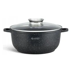 Garnek marmurowy duży gastronomiczny 36cm 13,5l indukcja gaz 8154
