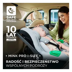 Fotelik samochodowy KINDERKRAFT Mink Pro I-Size z bazą 40-75 cm (0-13 kg) Szary