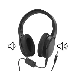 Słuchawki przewodowe Hama 00221846 TV Headphones Cable Nauszne Kabel 6m Regulacja Głośności Czarny