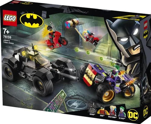 Конструктор Lego DC трехколесный мотоцикл Джокера (76159)