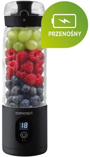 Blender personalny CONCEPT Smoothie FitMaker SM4001 Bezprzewodowy Czarny