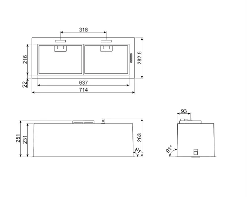 Okap Smeg Universal KSG70HPE Stal nierdzewna szczotkowana