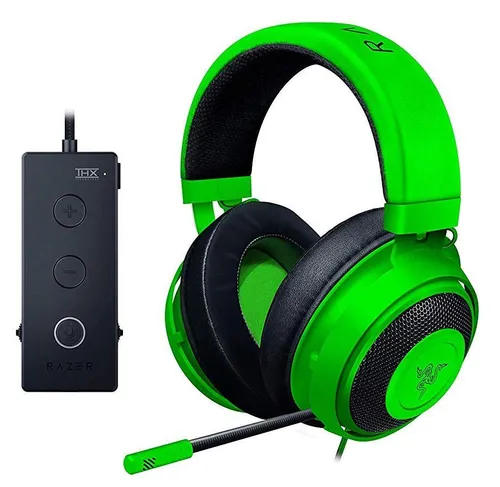 Słuchawki przewodowe z mikrofonem Razer Kraken Tournament Edition Nauszne Zielony