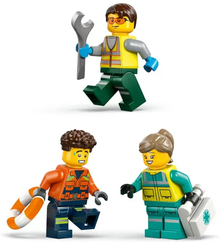 LEGO 60505 City Zestaw z samolotem, ciężarówką serwisową i poduszkowcem