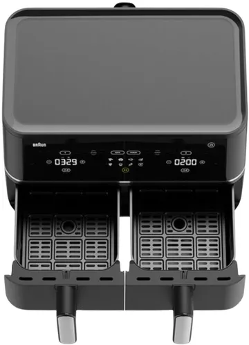 Air Fryer Frytkownica beztłuszczowa BRAUN TwinCook 5 TD5030I 10l z 8 automatycznymi programami, podwójnym koszem i okienkiem do obserwacji postępów gotowania