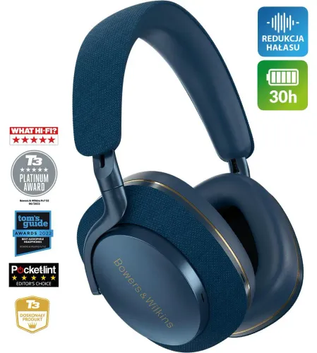 Słuchawki bezprzewodowe Bowers & Wilkins Px7 S2 Nauszne Bluetooth 5.2 Niebieski