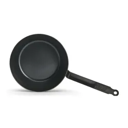 DE BUYER Blue Carbon 24 cm - patelnia głęboka ze stali węglowej