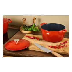 Brytfanna Gerlach Natur Iron Indukcja Żeliwo 5,5l Czerwony