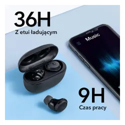 Słuchawki bezprzewodowe Soundcore DOT 3i v2 Dokanałowe Bluetooth 5.2 Czarny