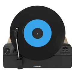 Gramofon pionowy BLAUPUNKT VT100 Czarny,Automatyczny,Napęd paskowy,BT,Wbudowane głośniki,Prędkość odtw.33 1/3,45 obr./min