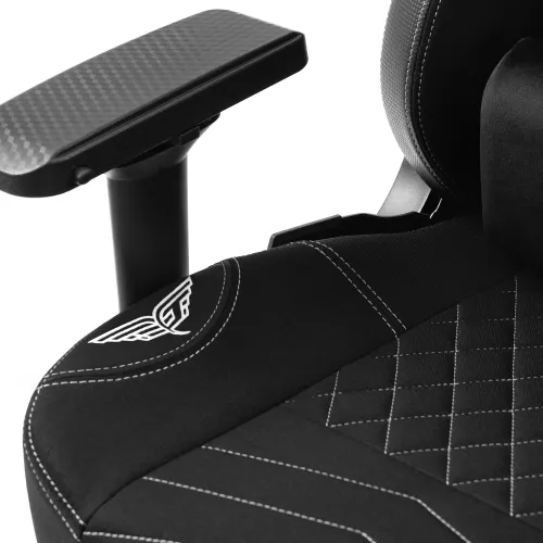 Fotel GAMVIS Elite 2.0 XL Basic Czarny (białe elementy)