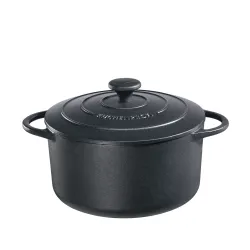KUCHENPROFI Provence 5,3 l czarny - garnek żeliwny z pokrywką
