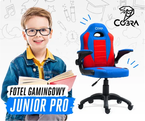 Fotel COBRA Junior Pro CRF2301 7.1T Czerwono-niebieski
