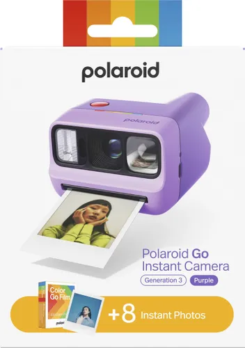 Aparat natychmiastowy POLAROID Go Gen 3 Fioletowy + kolorowe wkłady (8 szt.)