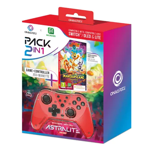 Pad Oniverse Astralite Mira Red do PC Nintendo Switch Android iOS Bezprzewodowy Niebieski + gra