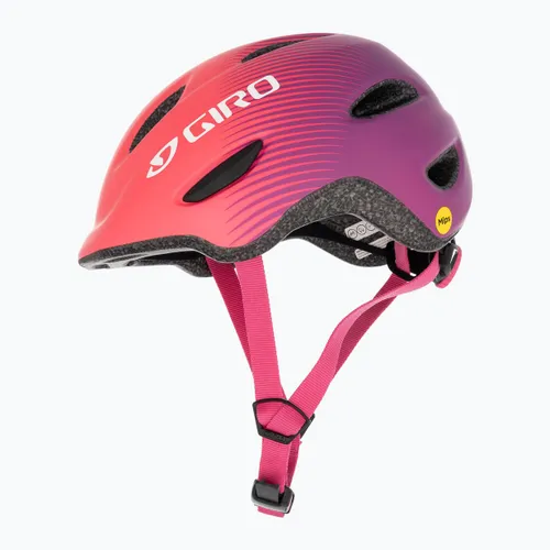 Kask rowerowy dziecięcy Giro Scamp Integrated Mips Jr matte pink/purple fade
