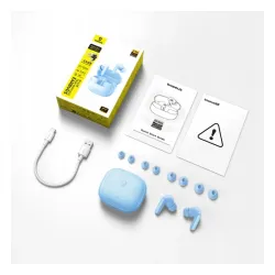 Słuchawki bezprzewodowe Baseus Bass BP1 Pro ANC Dokanałowe Bluetooth 6.0 Niebieski