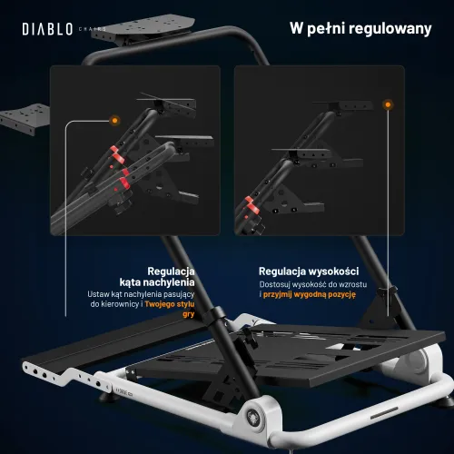 Stojak DIABLO CHAIRS X-Drive Mini Czarno-biały