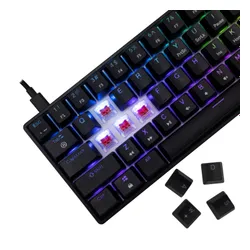 Klawiatura gamingowa White Shark Shinobi Red przewodowa mechaniczna podświetlana czarna