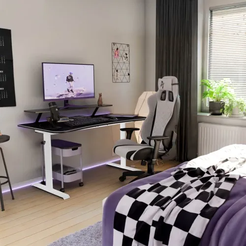 Biurko Arozzi Arena Medium White 140cm Biały