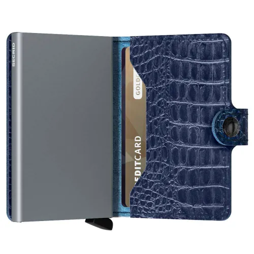 Miniwallet Secrid Nile-blue RFID Cüzdanı