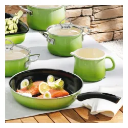 RIESS Nouvelle Smaragd 1 l - garnek emaliowany z pokrywką