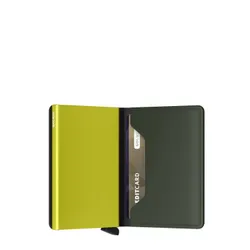 RFID Cüzdan Koruma Gizli Slimwallet Mat-yeşil / kireç