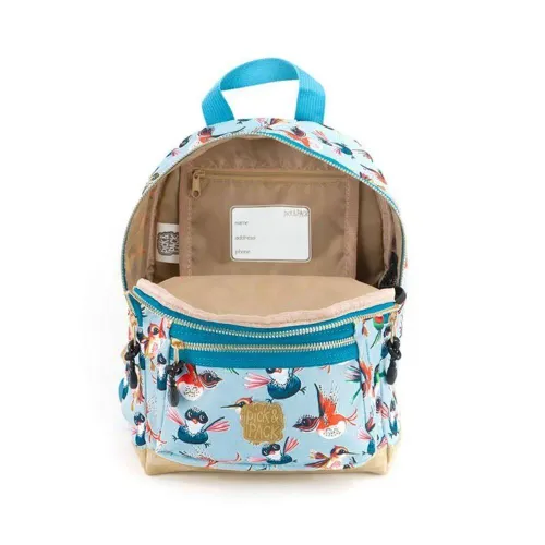 Rucsac pentru copii Pick & Pack Birds s-Dusty blue